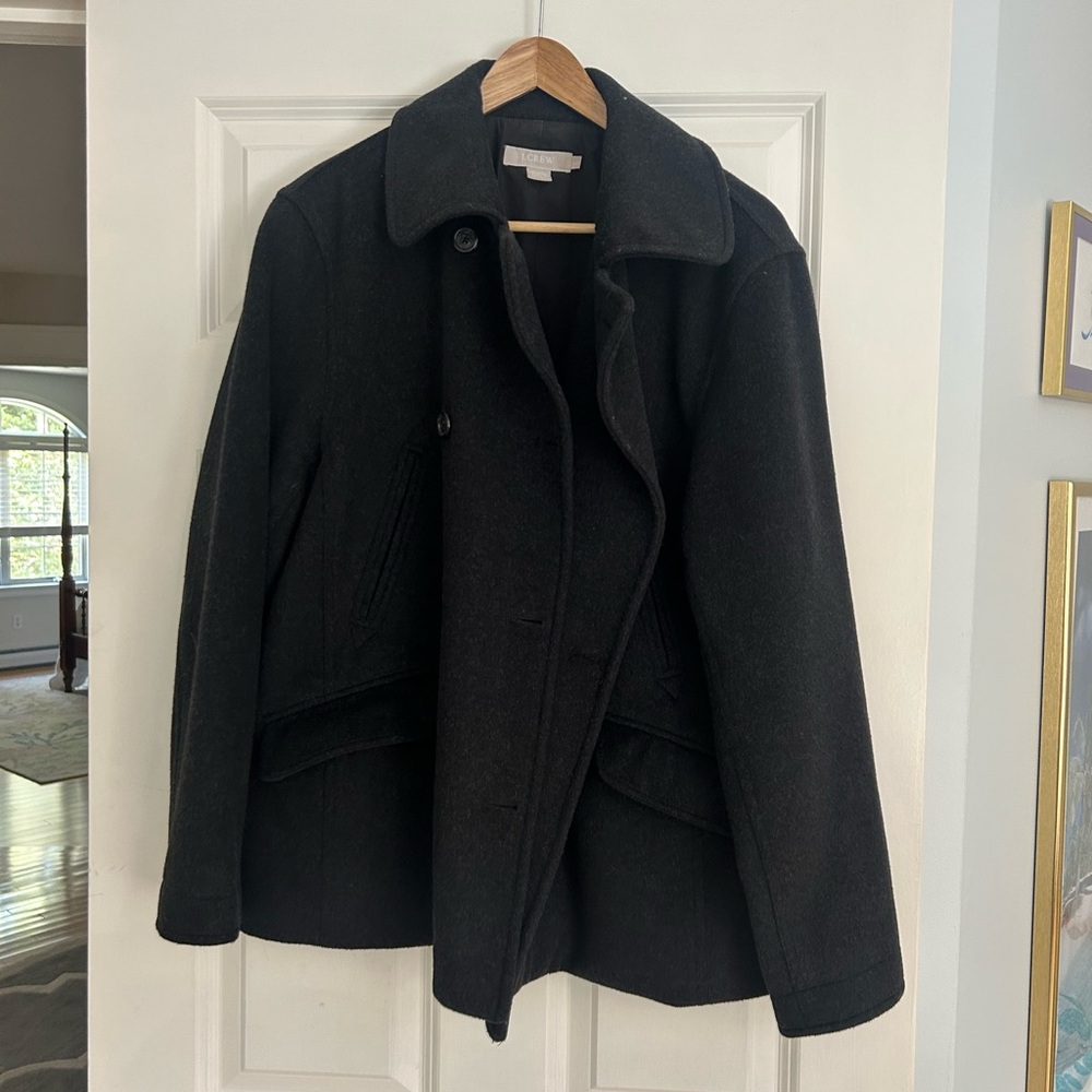 J. Crew Women's Classic Black Pea Coat